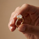 4.60CTW Heart Lab Grown Diamond Celestique Ring For Women Gold