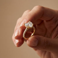 4.60CTW Heart Lab Grown Diamond Celestique Ring For Women Gold