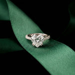 4.60CTW Heart Lab Grown Diamond Celestique Ring For Women White