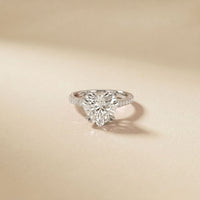 4.60CTW Heart Lab Grown Diamond Celestique Ring For Women White