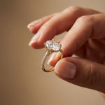 4.60CTW Oval Lab Grown Diamond Rosavelle Ring For Women Gold