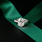 4.60CTW Oval Lab Grown Diamond Rosavelle Ring For Women White