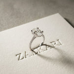 4.60CTW Oval Lab Grown Diamond Rosavelle Ring For Women White