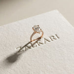 4.60CTW Pear Cut Lab Grown Diamond Serelisse Pavé Engagement Ring Rose Gold