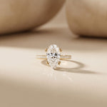 4.60CTW Pear Cut Lab Grown Diamond Serelisse Pavé Engagement Ring Gold