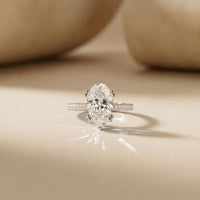 4.60CTW Pear Cut Lab Grown Diamond Serelisse Pavé Engagement Ring White