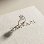 4.60CTW Pear Cut Lab Grown Diamond Serelisse Pavé Engagement Ring White