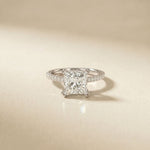 4.60CTW Princess Dual Prong Lab Grown Diamond Vaelisse Ring White