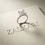 4.60CTW Princess Dual Prong Lab Grown Diamond Vaelisse Ring White