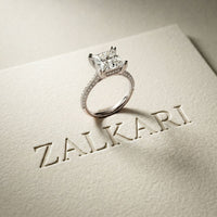 4.60CTW Princess Dual Prong Lab Grown Diamond Vaelisse Ring White
