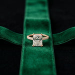 4.56CTW Radiant Lab Grown Diamond Celestique Duble Prong Ring Rose Gold