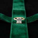 4.56CTW Radiant Lab Grown Diamond Celestique Duble Prong Ring Gold