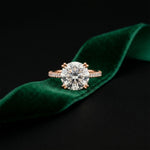 Lunavelle Engagement Ring 4.56CTW Round Lab Grown Diamond Rose Gold