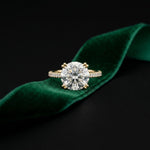 Lunavelle Engagement Ring 4.56CTW Round Lab Grown Diamond Gold