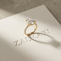 Lunavelle Engagement Ring 4.56CTW Round Lab Grown Diamond Gold