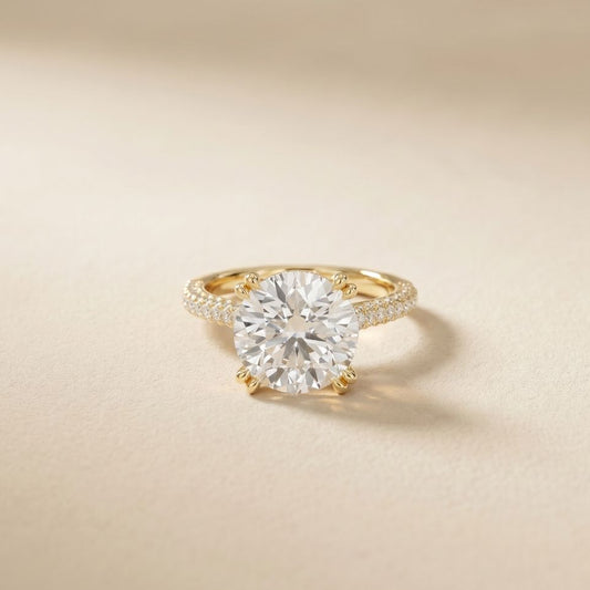 Lunavelle Engagement Ring 4.56CTW Round Lab Grown Diamond
