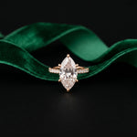 4.60CTW Marquise Lab Grown Diamond Solitaire Ring For Girls Rose Gold