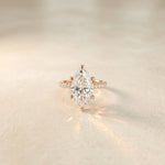 4.60CTW Marquise Lab Grown Diamond Solitaire Ring For Girls Rose Gold