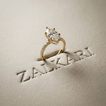 4.60CTW Marquise Lab Grown Diamond Solitaire Ring For Girls Gold