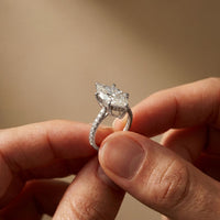 4.60CTW Marquise Lab Grown Diamond Solitaire Ring For Girls White