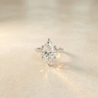 4.60CTW Marquise Lab Grown Diamond Solitaire Ring For Girls White