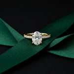 4.60CTW Oval Lab Grown Diamond Solitaire 4 Prongs Ring For Her Gold