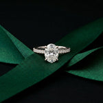4.60CTW Oval Lab Grown Diamond Solitaire 4 Prongs Ring For Her White