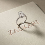 4.60CTW Oval Lab Grown Diamond Solitaire 4 Prongs Ring For Her White