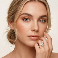4.60CTW Pear Cut Lab Grown Diamond Evantelle Pavé Engagement Ring Rose Gold