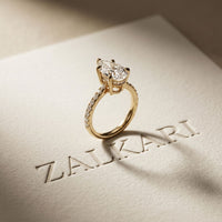 4.60CTW Pear Cut Lab Grown Diamond Evantelle Pavé Engagement Ring Gold