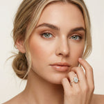 4.60CTW Pear Cut Lab Grown Diamond Evantelle Pavé Engagement Ring Gold