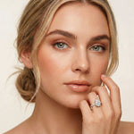 4.60CTW Pear Cut Lab Grown Diamond Evantelle Pavé Engagement Ring White