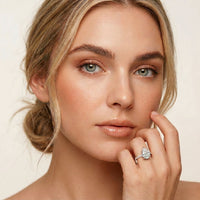 4.60CTW Pear Cut Lab Grown Diamond Evantelle Pavé Engagement Ring White