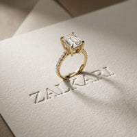 4.60CTW Radiant Lab Grown Diamond Evorique Ring For Women Gold