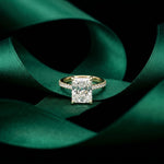 4.60CTW Radiant Lab Grown Diamond Evorique Ring For Women Gold