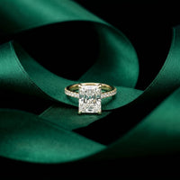 4.60CTW Radiant Lab Grown Diamond Evorique Ring For Women Gold