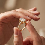 4.60CTW Radiant Lab Grown Diamond Evorique Ring For Women Gold
