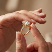 4.60CTW Radiant Lab Grown Diamond Evorique Ring For Women Gold