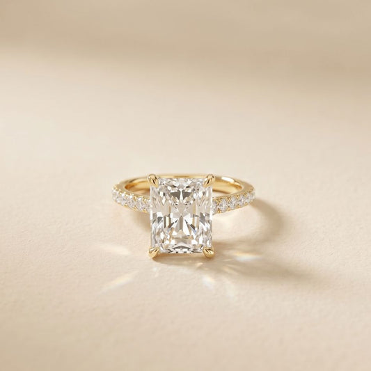 4.60CTW Radiant Lab Grown Diamond Evorique Ring For Women
