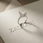4.60CTW Radiant Lab Grown Diamond Evorique Ring For Women White