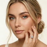 3.40CTW Cushion Cut Cathedral Pavé Lab Grown Diamond Engagement Ring For Women Rose Gold
