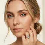 3.45CTW Marquise Cut Open Split Shank Lab Grown Diamond Engagement Ring For Women Rose Gold