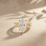 3.45CTW Marquise Cut Open Split Shank Lab Grown Diamond Engagement Ring For Women Gold
