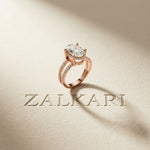 3.45CTW Oval Cut Elegant Double Row Lab Grown Diamond Engagement Ring For Women Rose Gold