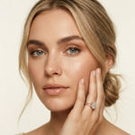3.45CTW Oval Cut Elegant Double Row Lab Grown Diamond Engagement Ring For Women Rose Gold