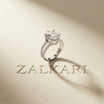 3.45CTW Oval Cut Elegant Double Row Lab Grown Diamond Engagement Ring For Women White 