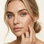 3.40CTW Radiant Cut Refined Split Shank Lab Grown Diamond Engagement Ring For Women Gold