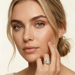 3.40CTW Radiant Cut Refined Split Shank Lab Grown Diamond Engagement Ring For Women White