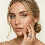 3.40CTW Asscher Cut Sculpted Split Shank Lab Grown Diamond Engagement Ring For Women Rose Gold