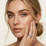 4CTW Heart Cut Contemporary Crossover Lab Grown Diamond Engagement Ring For Women Rose Gold